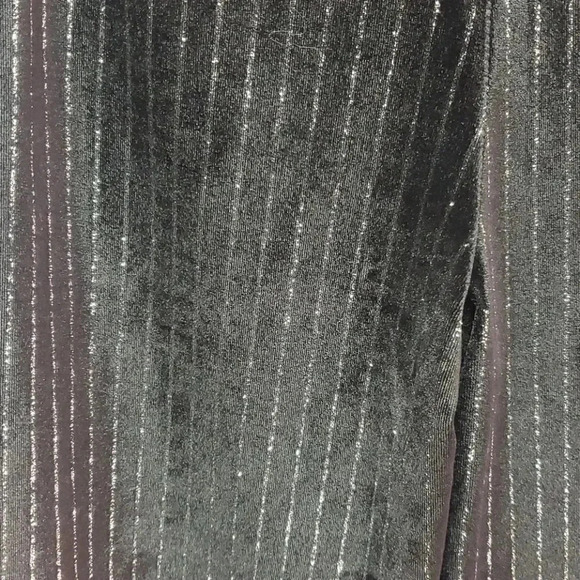 Forever 21 Wide Leg Black Pant w/silver glitter - Picture 6 of 7